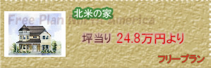 北米の家 坪当り 24.8万円より フリープラン